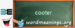 WordMeaning blackboard for cooter